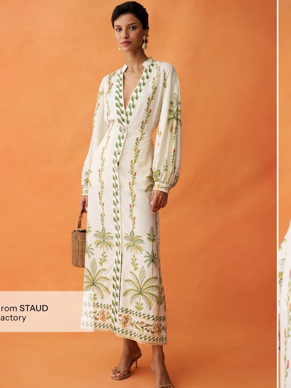 NWT Anaya Verdant Palm Staud Factory Few Moda Dress 2